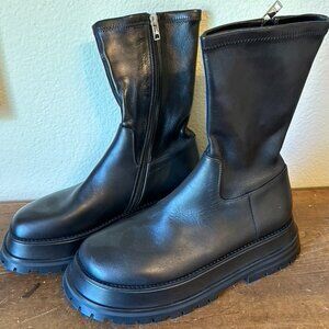 Burberry Leather Platform Boot